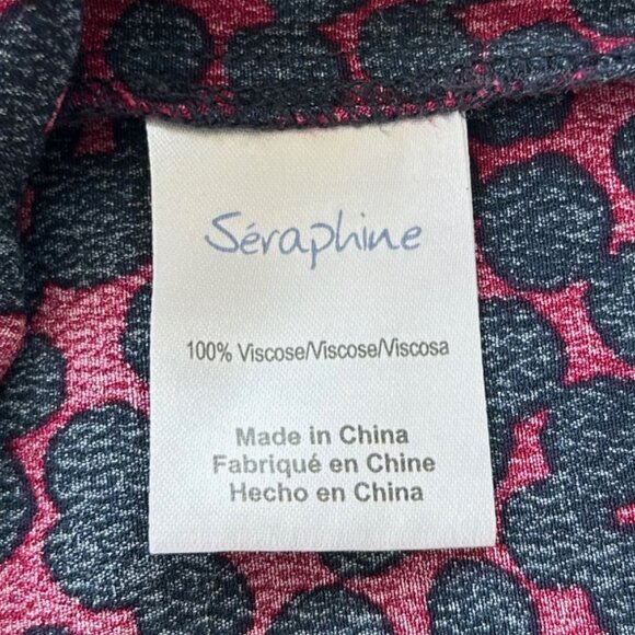 Seraphine Blue and Dark Red Dress Sz 6 - Picture 9 of 10